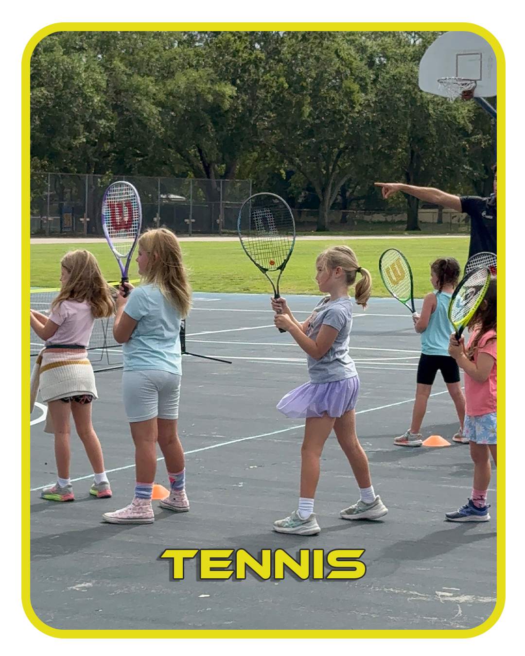 Tennis training session